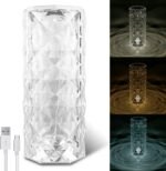 ⁦فواحة كريستال عطرية LED بحجم كبير وإضاءة متغيرة - مرطب جو ديكوري مع منفذ USB⁩ - الصورة ⁦10⁩