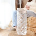 ⁦فواحة كريستال عطرية LED بحجم كبير وإضاءة متغيرة - مرطب جو ديكوري مع منفذ USB⁩ - الصورة ⁦8⁩