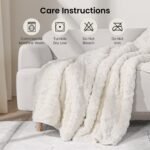 ⁦طقم بطانية جاكار دابل فيس 2 في 1 مع 2 كيس خدادية - مقاس كبير 220×230 سم (أوف وايت)⁩ - الصورة ⁦2⁩