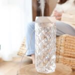 ⁦فواحة كريستال عطرية LED بحجم كبير وإضاءة متغيرة - مرطب جو ديكوري مع منفذ USB⁩ - الصورة ⁦2⁩