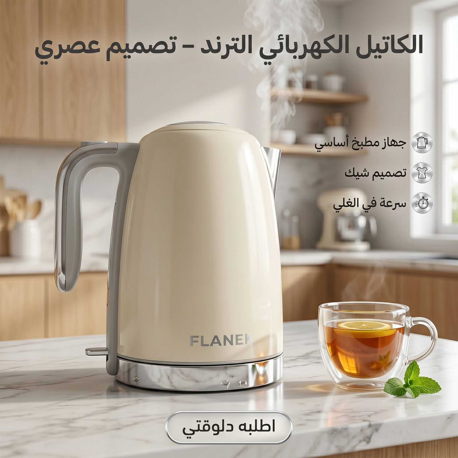 a5bb6fcc-1ed7-43c9-90b7-8bde6ae094c6.png غلاية مياه كهربائية سريعة الفوران FLANEK - تسخين فائق السرعة وتصميم عصري - الصورة 1