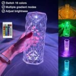 ⁦فواحة كريستال عطرية LED بحجم كبير وإضاءة متغيرة - مرطب جو ديكوري مع منفذ USB⁩ - الصورة ⁦3⁩