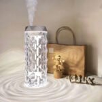 ⁦فواحة كريستال عطرية LED بحجم كبير وإضاءة متغيرة - مرطب جو ديكوري مع منفذ USB⁩ - الصورة ⁦4⁩