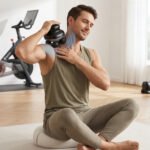 ⁦جهاز مساج العضلات الكهربائي الشامل بتقنية النقر العميق (Percussion Therapy) مع 4 رؤوس تدليك⁩ - الصورة ⁦2⁩